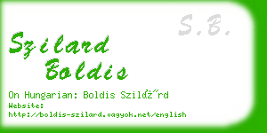 szilard boldis business card